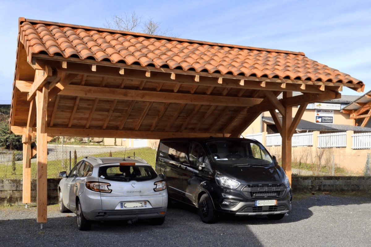 carport assymétrique